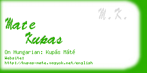 mate kupas business card