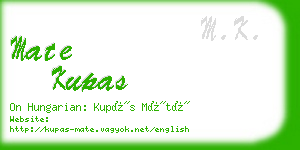 mate kupas business card